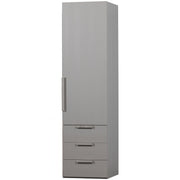 Rens armadio 1 anta maniglia lunga noce/grigio ciottolo