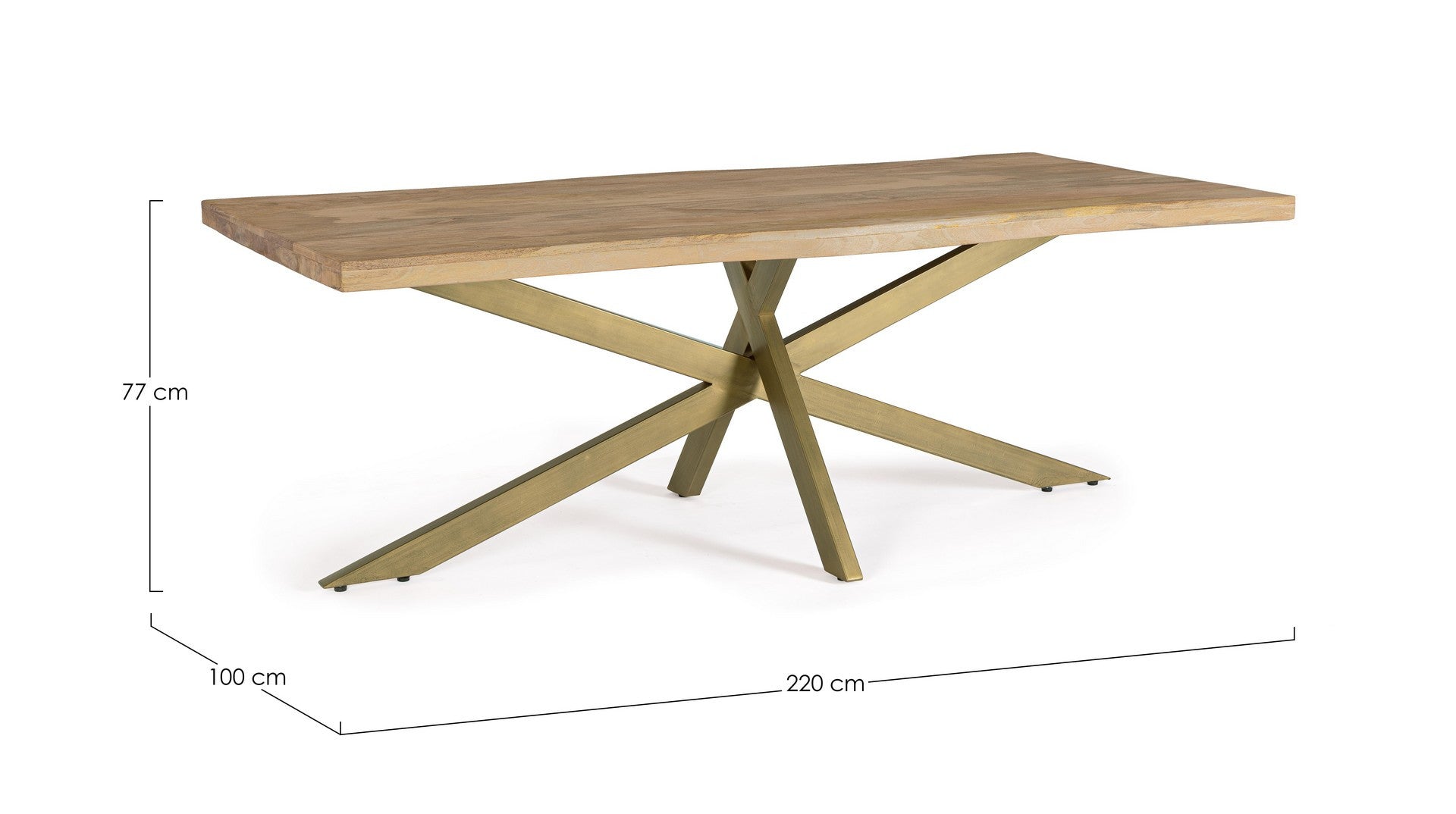 Tavolo in legno di mango lavorato a mano 220x100 cm
