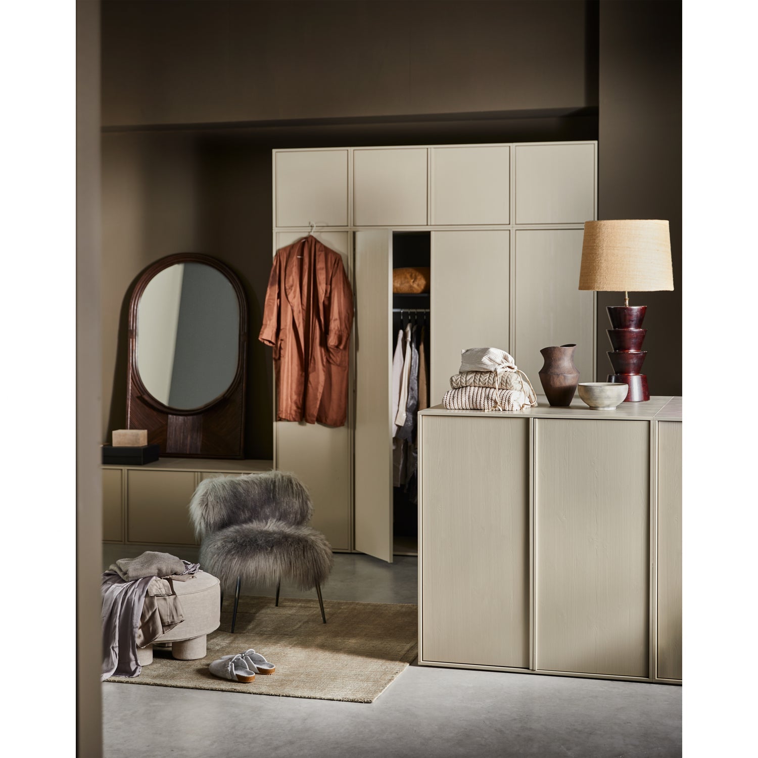 Armadio giornaliero doppio 50x100cm pino