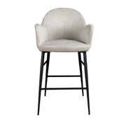 Sgabello in tessuto grigio chiaro