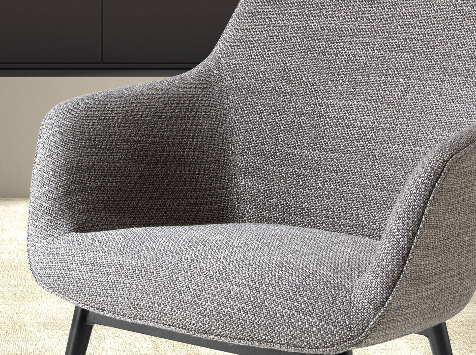 Sedia in tessuto grigio