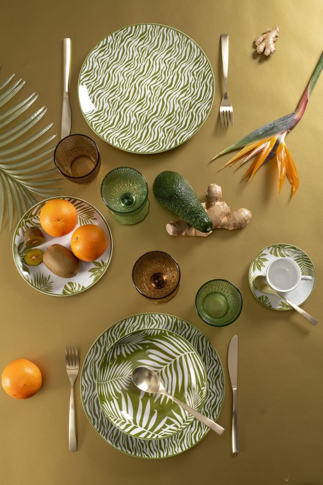 Panama Servizio tavola 18 pz (6 piatti piani, 6 fondi, 6 frutta) Ø 27 cm, Ø 21 cm, Ø 19 cm