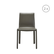 set di 2 sedie da pranzo lusaka grigia
