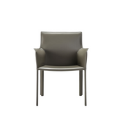 sedia da pranzo con braccioli lusaka grigia