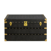 Baule in pelle nera