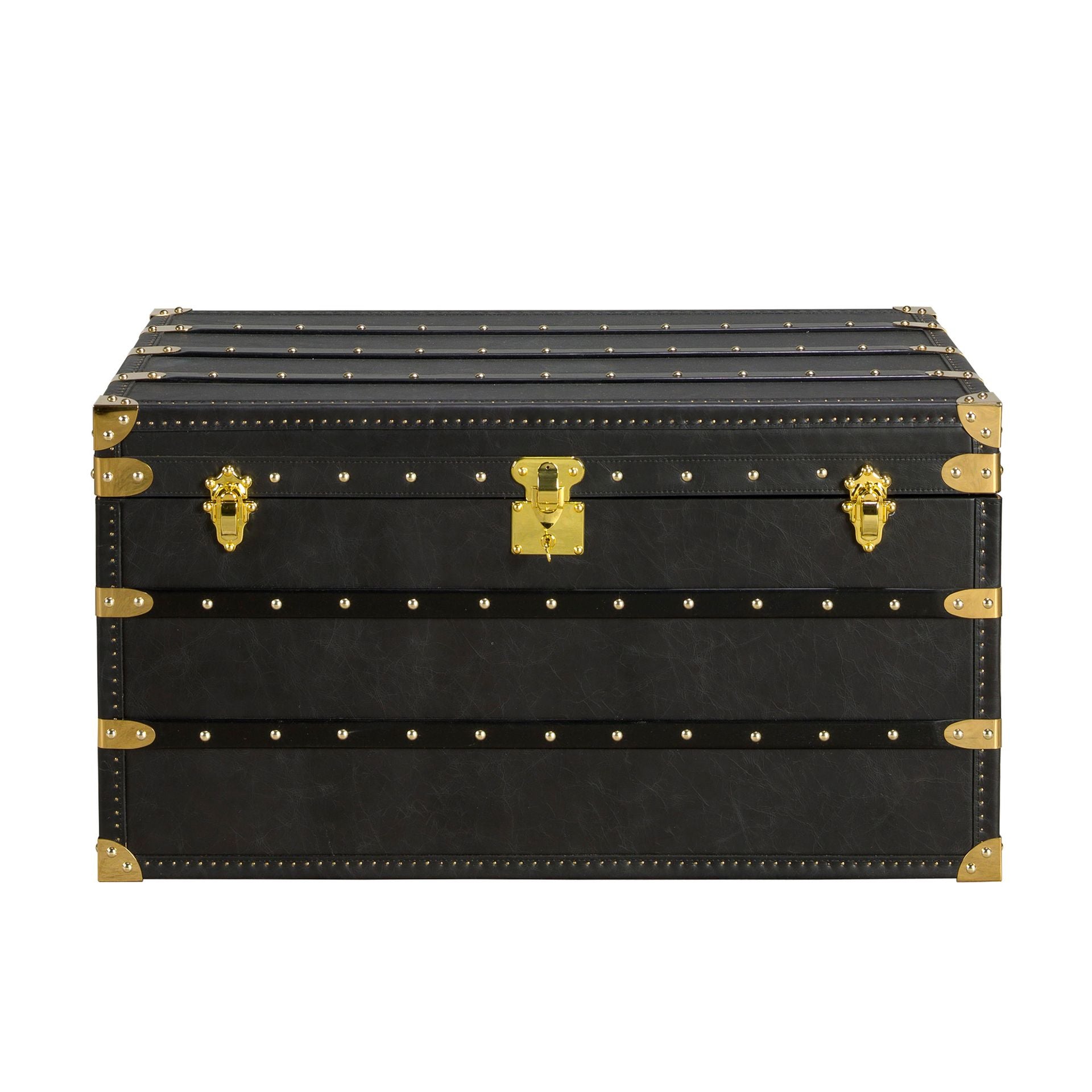 Baule in pelle nera