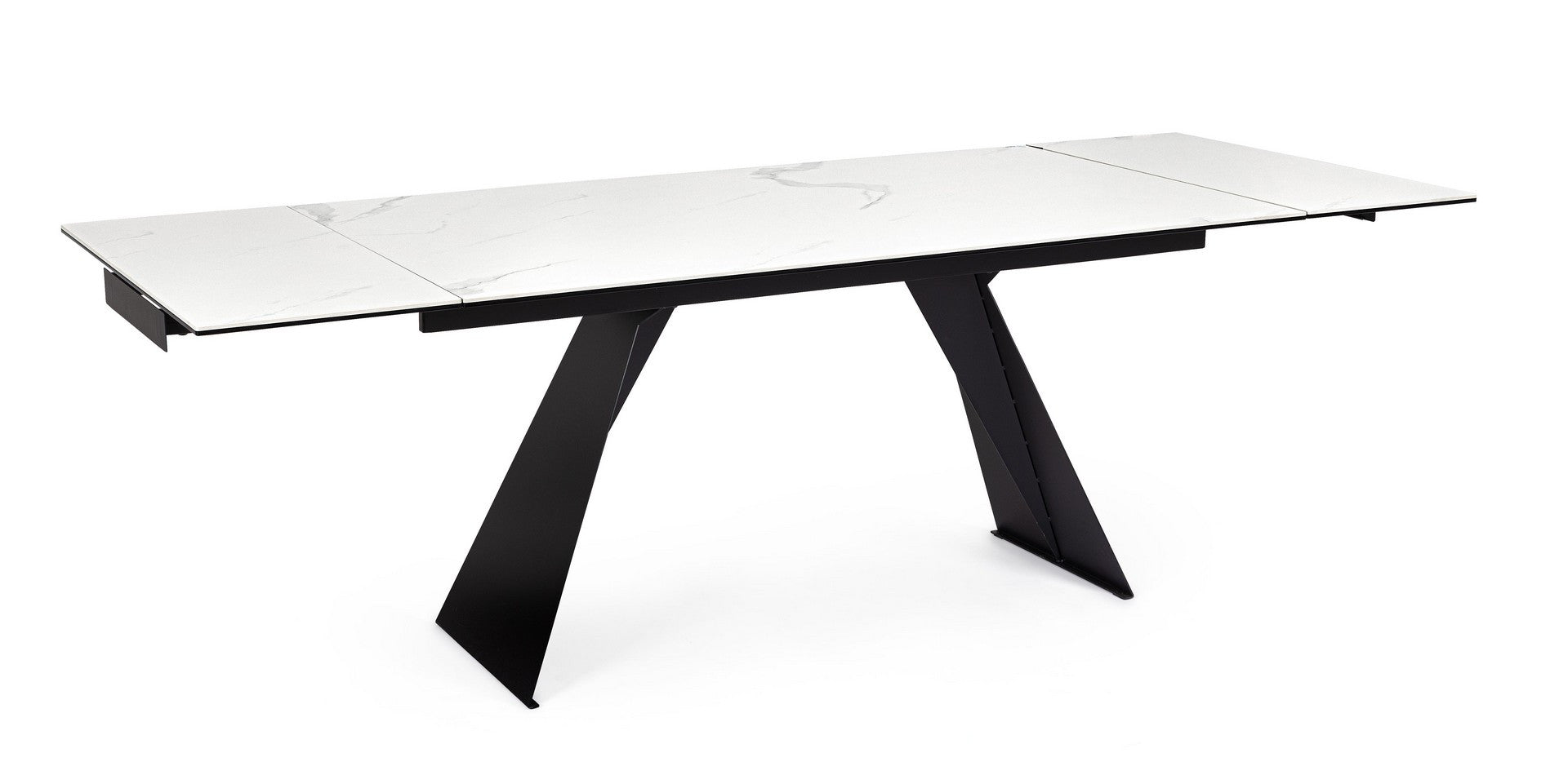 Tavolo allungabile in ceramica su vetro temperato 160-240x90 cm