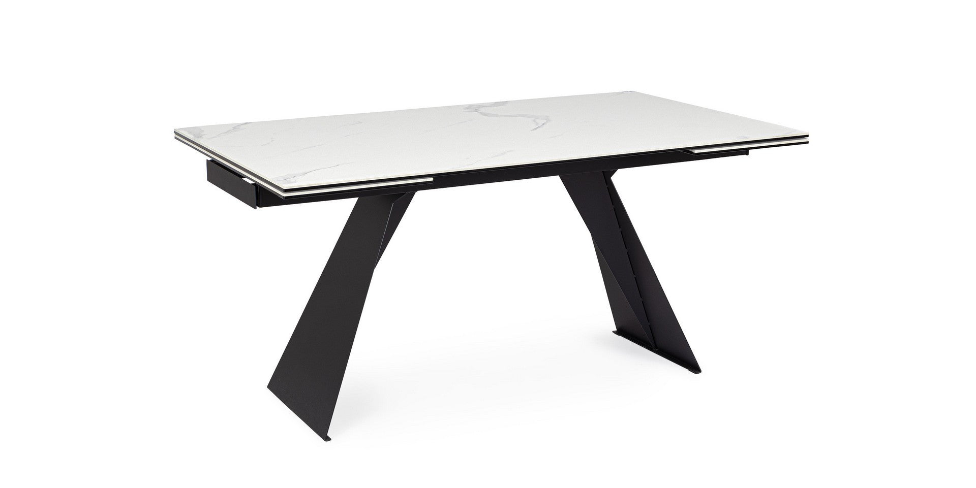 Tavolo allungabile in ceramica su vetro temperato 160-240x90 cm