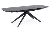 Tavolo allungabile in vetro temperato sagomato 180-240x90 cm