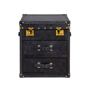 Baule in pelle nera