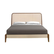 Letto in similpelle color crema