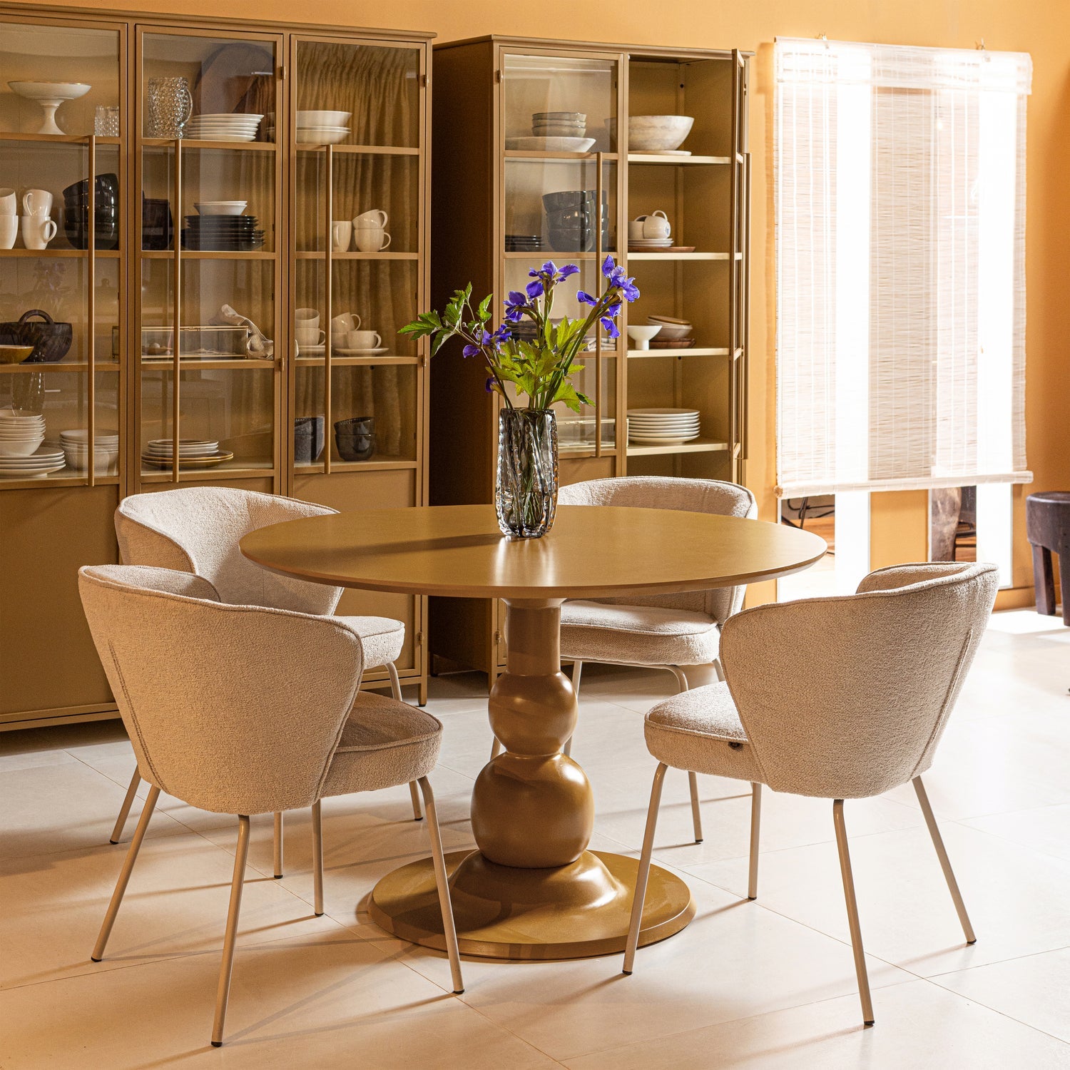 Tavolo da pranzo blanco ø120cm mango miele giallo