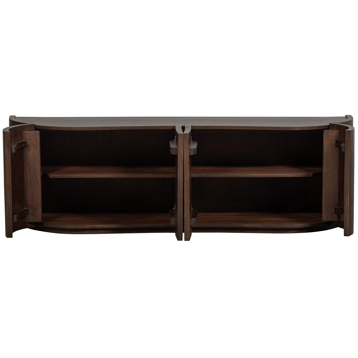 Sense credenza 4 ante in legno di mango noce