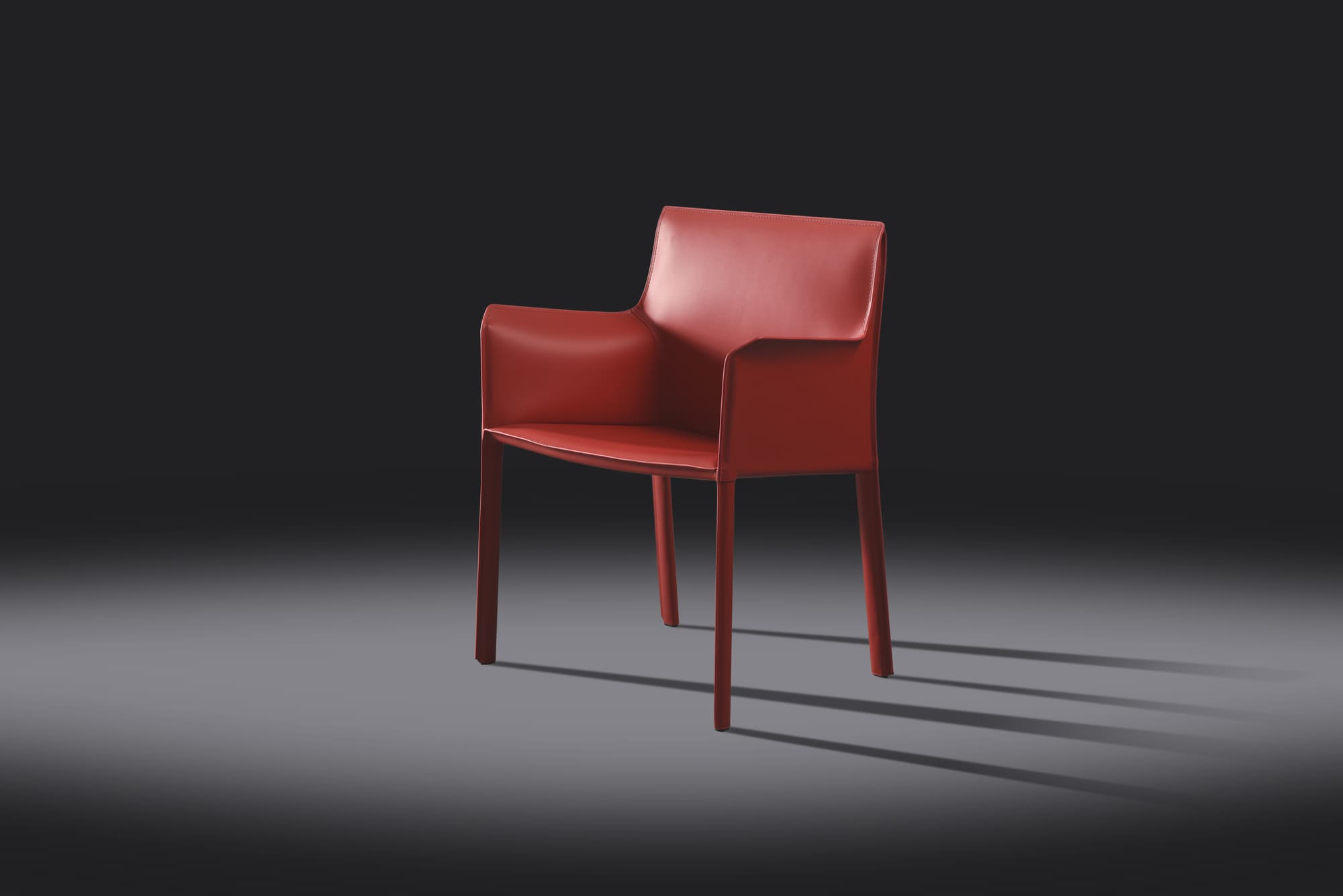 sedia da pranzo con braccioli lusaka rossa