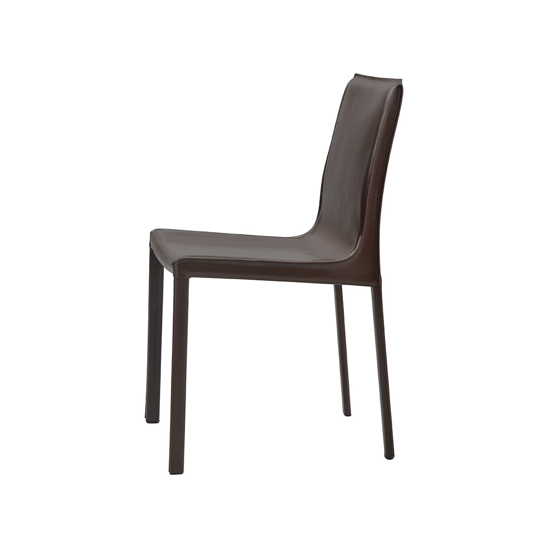 set di 2 sedie da pranzo lusaka marrone scuro