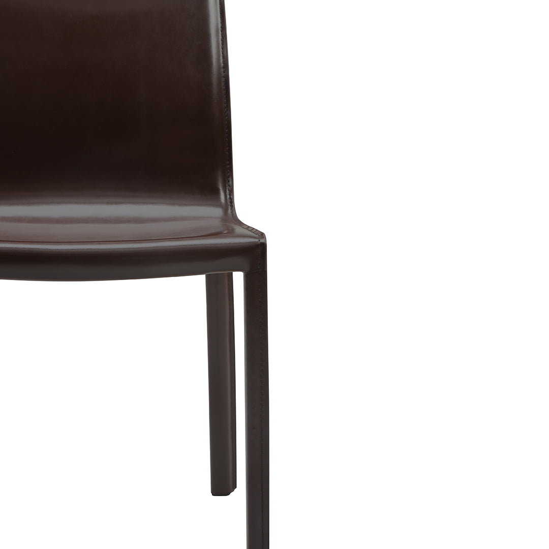 set di 2 sedie da pranzo lusaka marrone scuro