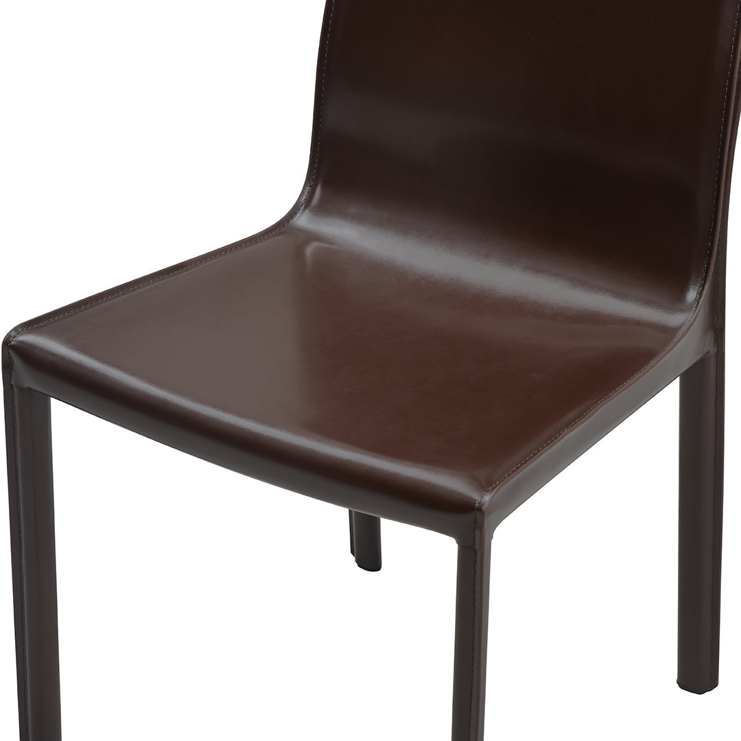 set di 2 sedie da pranzo lusaka marrone scuro