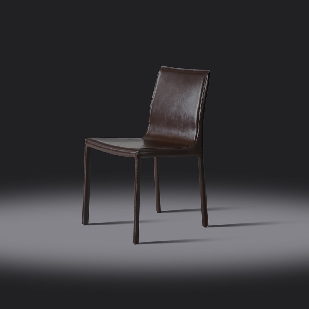 set di 2 sedie da pranzo lusaka marrone scuro