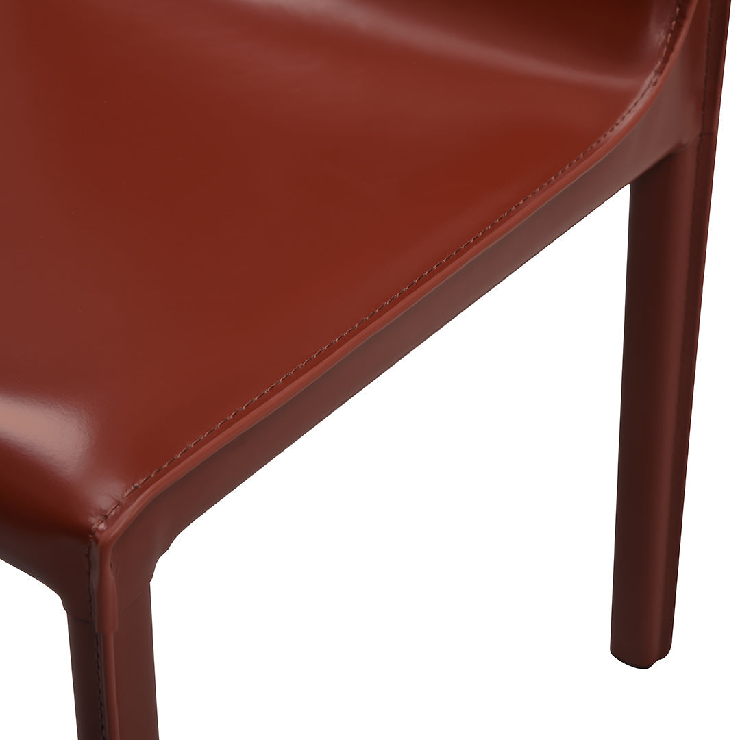 set di 2 sedie da pranzo lusaka burgundy