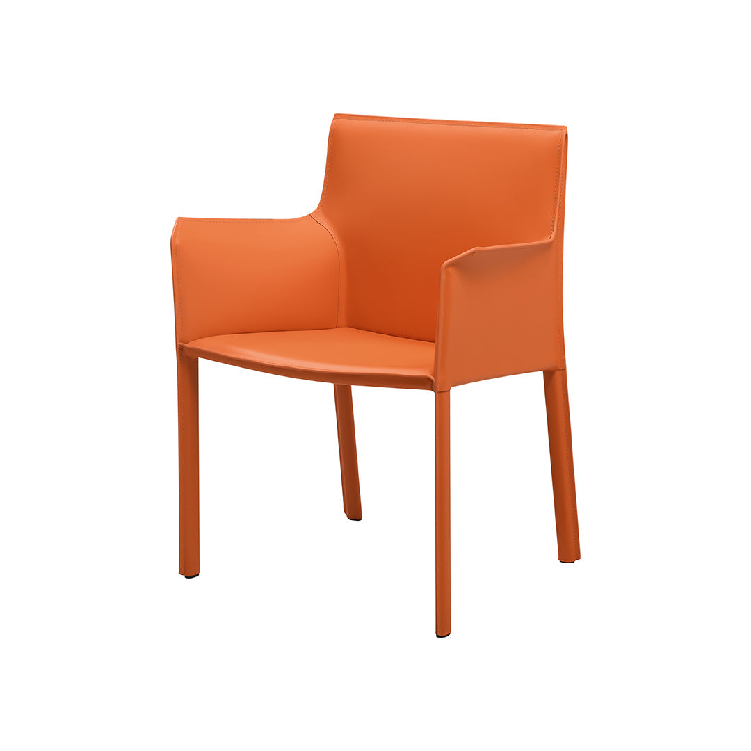 Sedia da pranzo con braccioli lusaka arancione