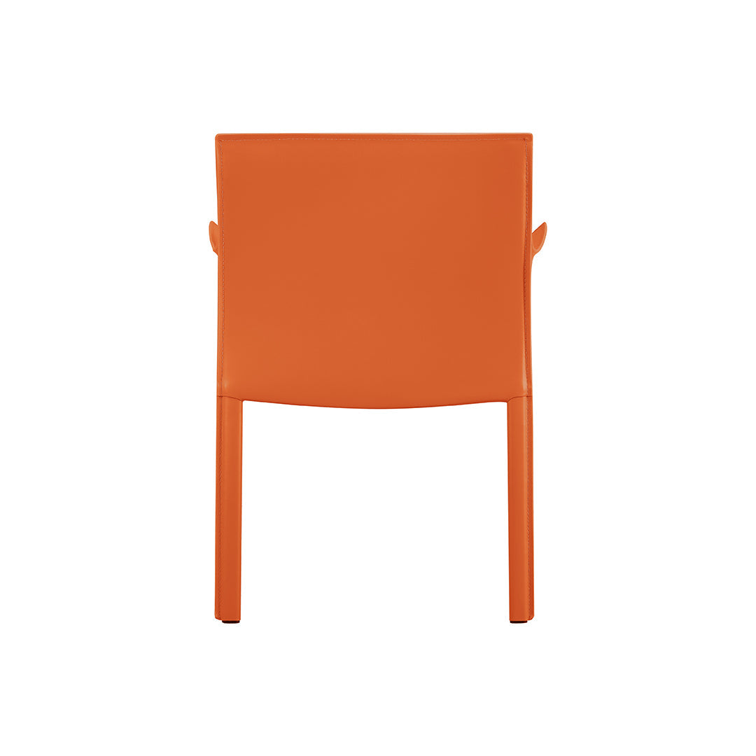 Sedia da pranzo con braccioli lusaka arancione