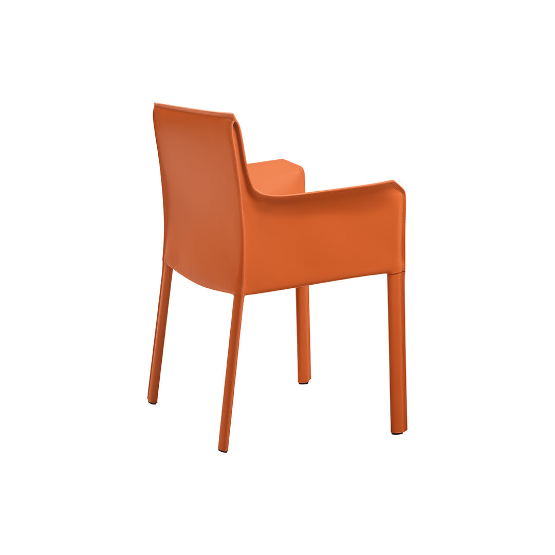 Sedia da pranzo con braccioli lusaka arancione