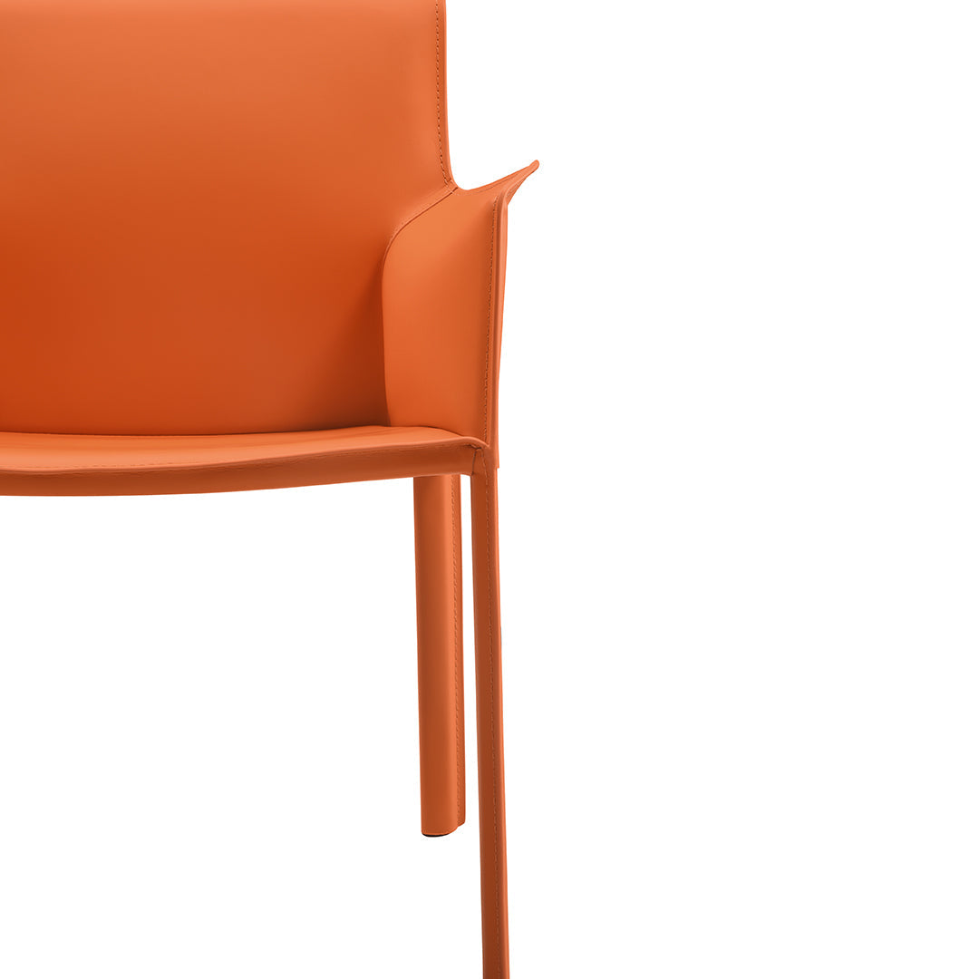 Sedia da pranzo con braccioli lusaka arancione