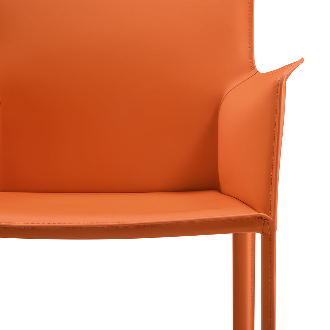 Sedia da pranzo con braccioli lusaka arancione