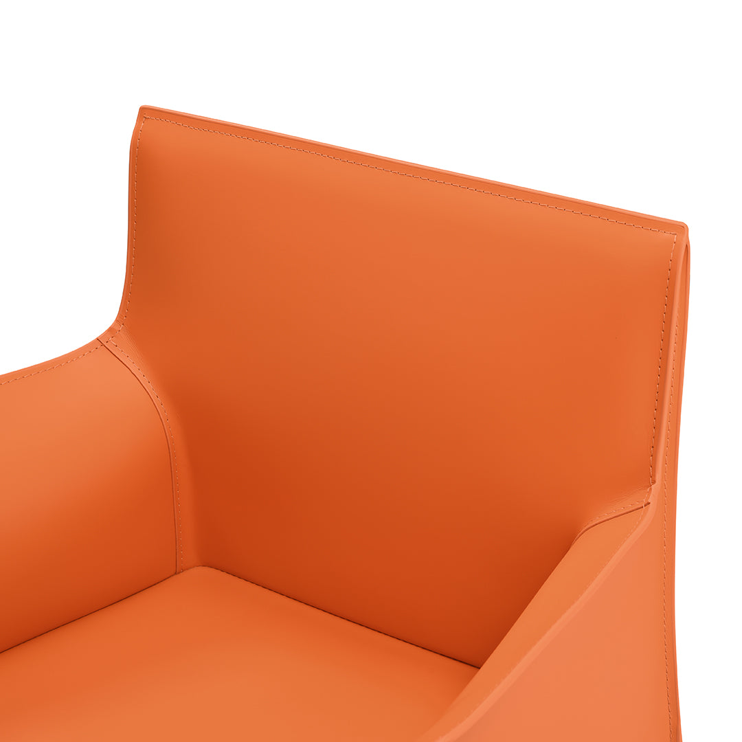 Sedia da pranzo con braccioli lusaka arancione