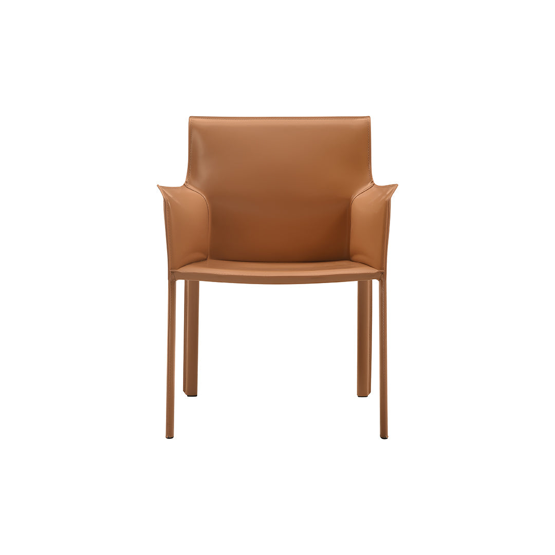 Sedia da pranzo con braccioli lusaka marrone chiaro