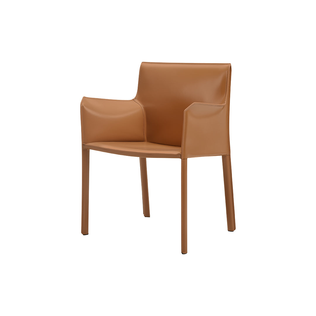 Sedia da pranzo con braccioli lusaka marrone chiaro