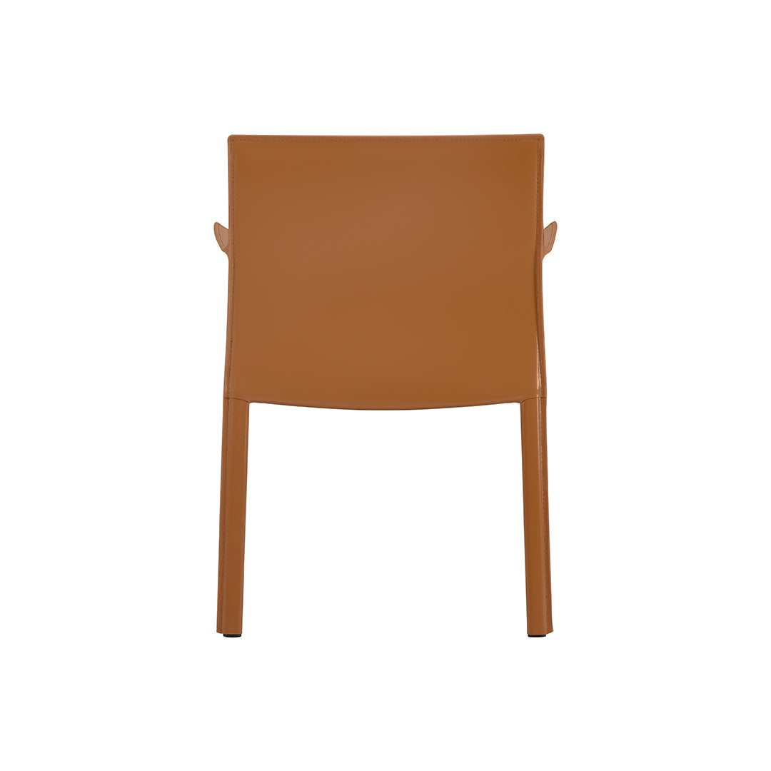 Sedia da pranzo con braccioli lusaka marrone chiaro