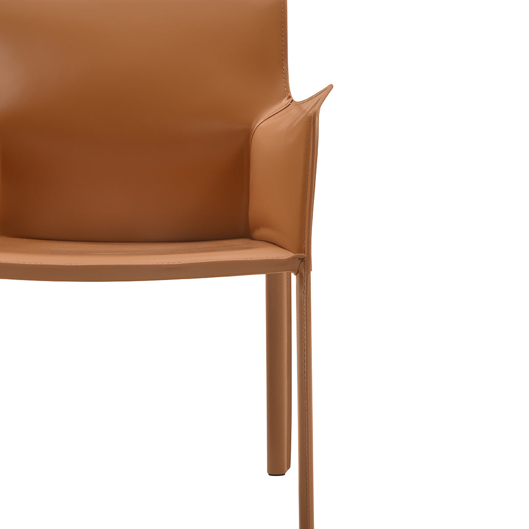 Sedia da pranzo con braccioli lusaka marrone chiaro