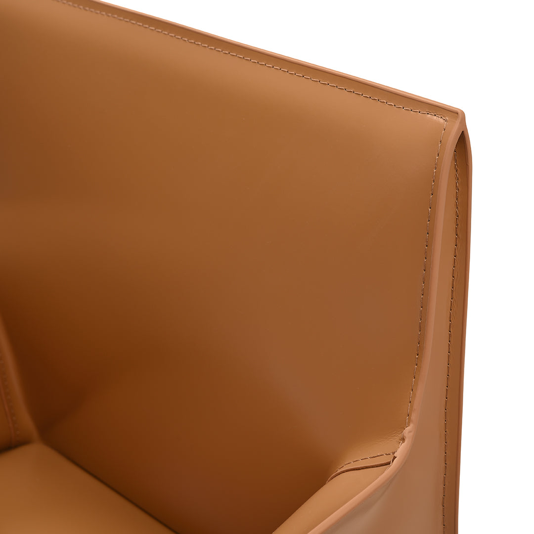 Sedia da pranzo con braccioli lusaka marrone chiaro