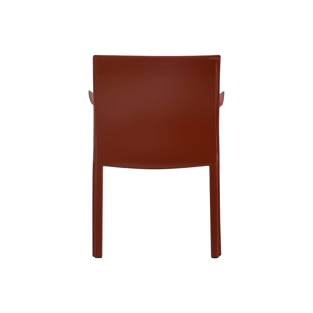 Sedia da pranzo con braccioli lusaka burgundy