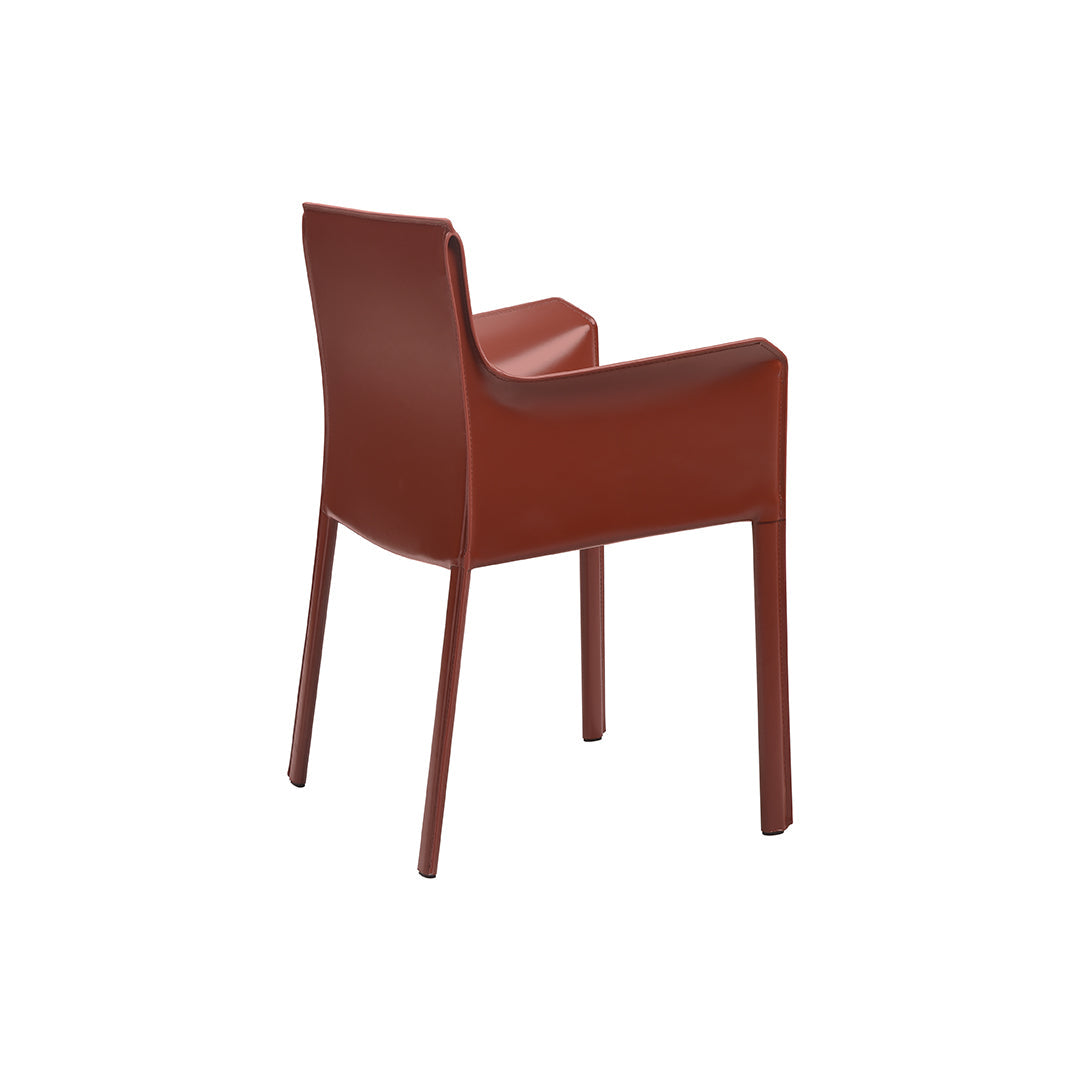 Sedia da pranzo con braccioli lusaka burgundy