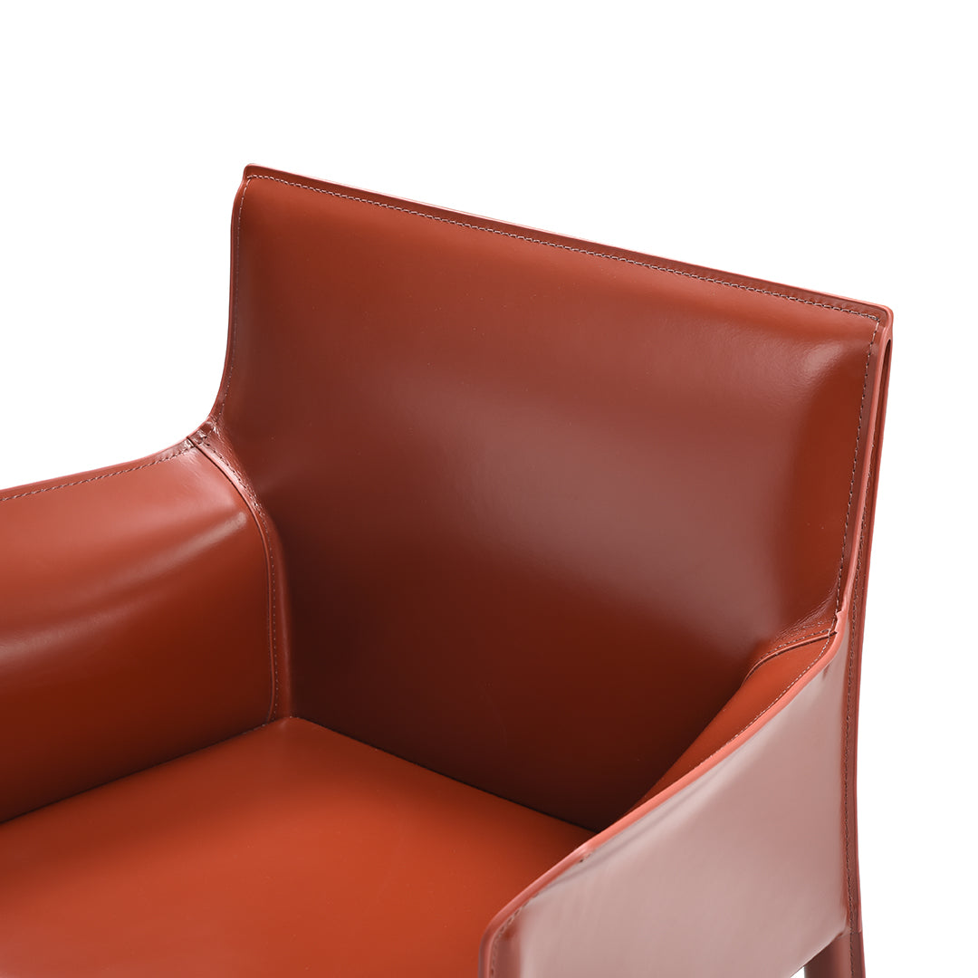 Sedia da pranzo con braccioli lusaka burgundy