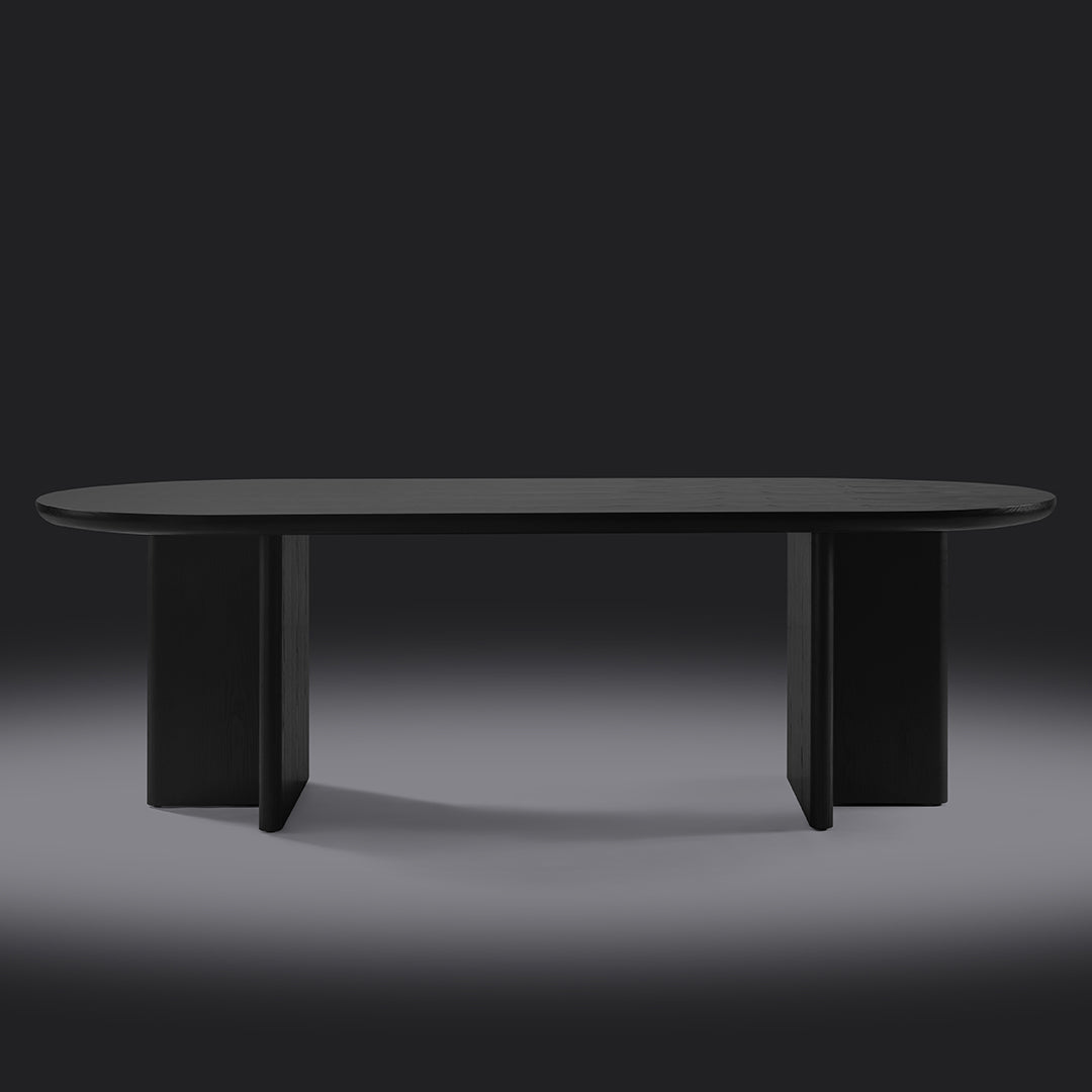 Tavolo magenta frassino nero opaco