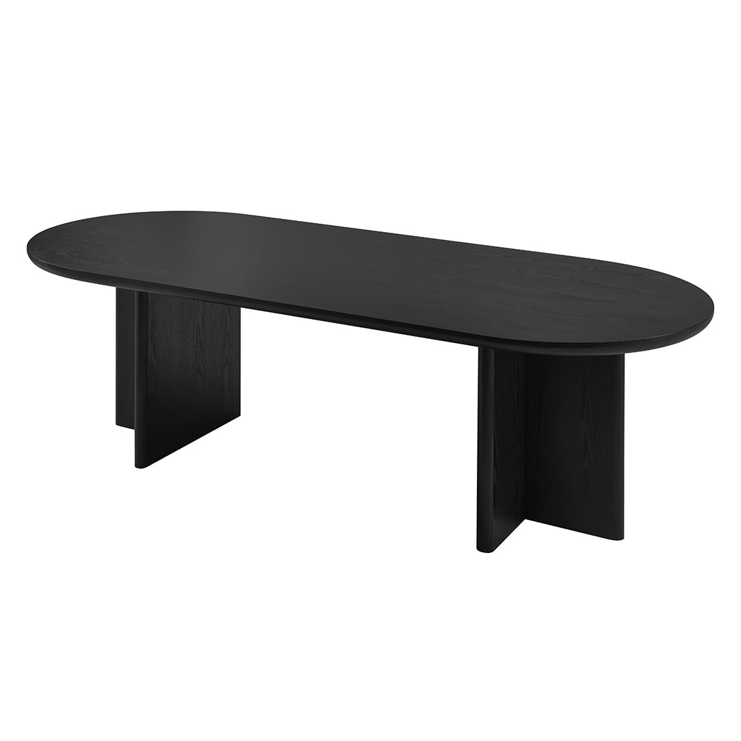 Tavolo magenta frassino nero opaco