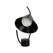Lampada da tavolo in acciaio nero