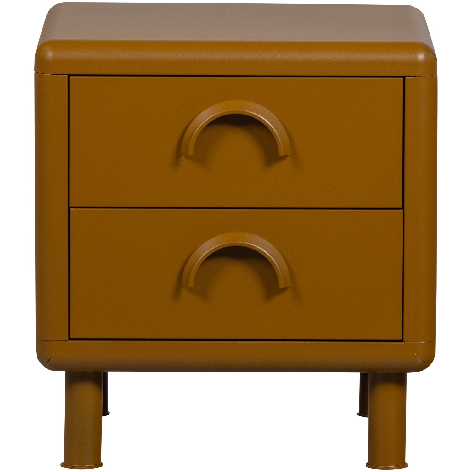 Como' rune 2 cassetti metallo giallo miele