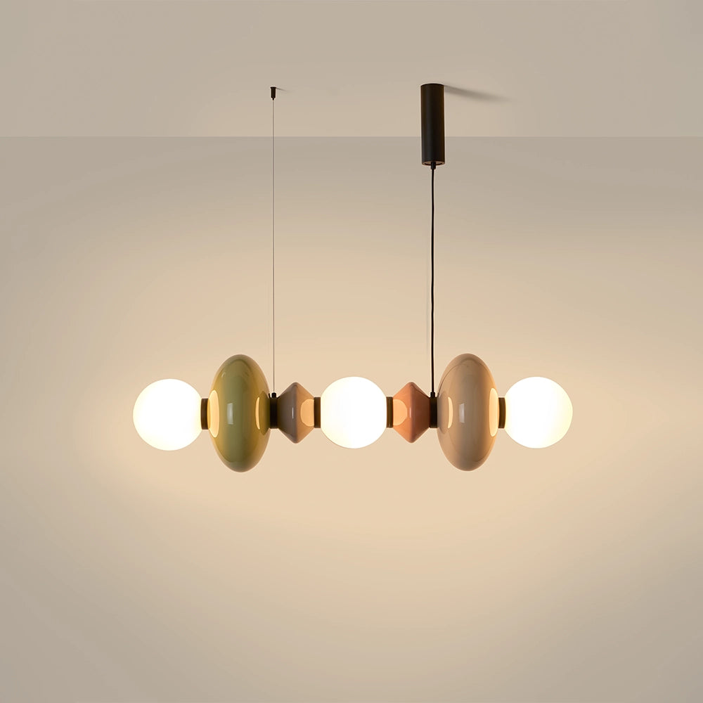 Lampada a sospensione in vetro dipinto a mano MAPI – Aromas del Campo