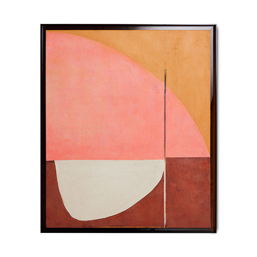 Opera d'arte incorniciata tonalità rosate (107x127 cm)
