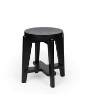 Sgabello basso Low Bar Stool Wood DT.W.19. H47cm - Charcoal Black - Pierre Jeanneret Edition