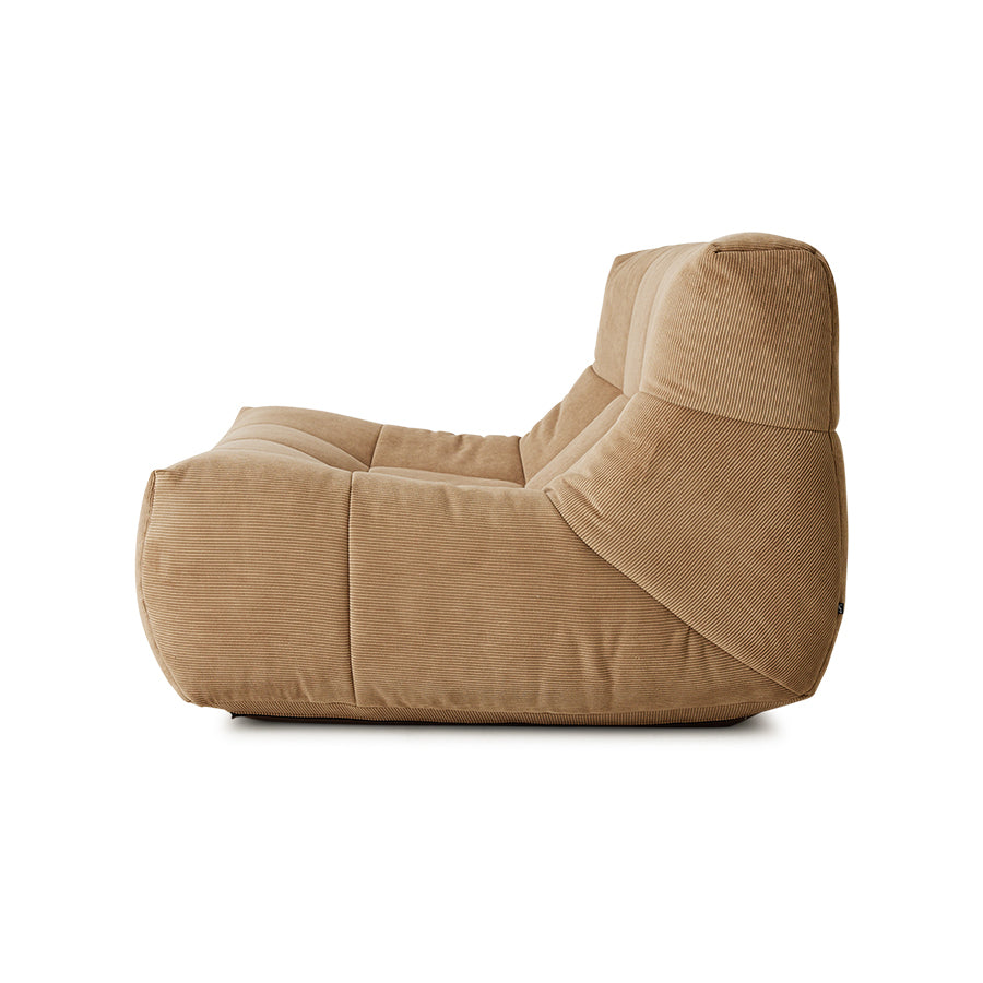 Poltroncina Lazy in velluto a coste marrone