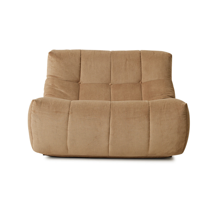 Poltroncina Lazy in velluto a coste marrone