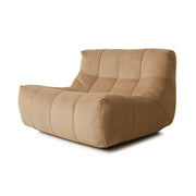 Poltroncina Lazy in velluto a coste marrone