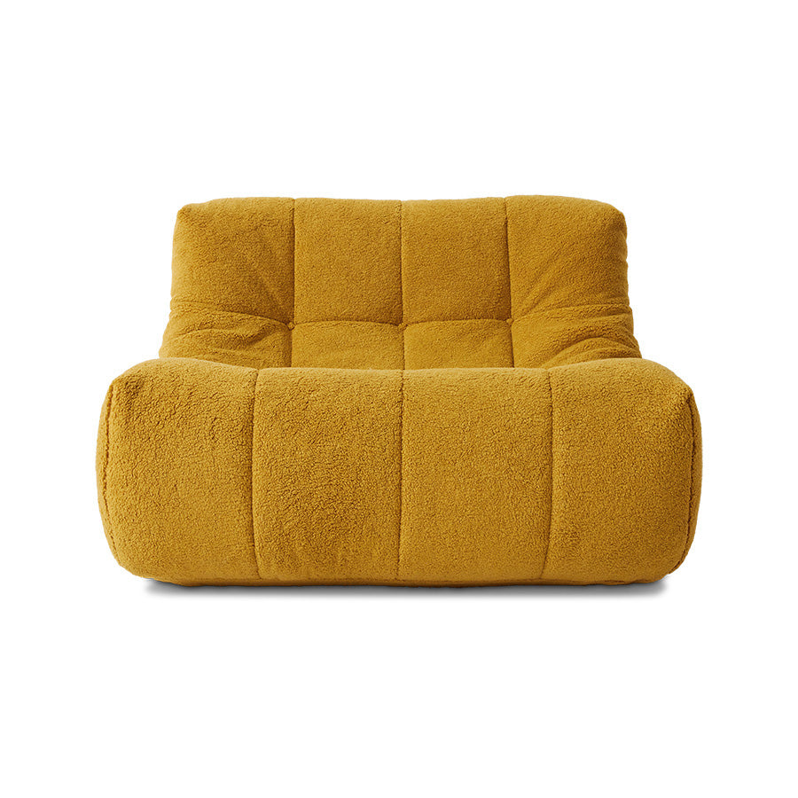 Poltrona Lazy Lounge soffice, ocra