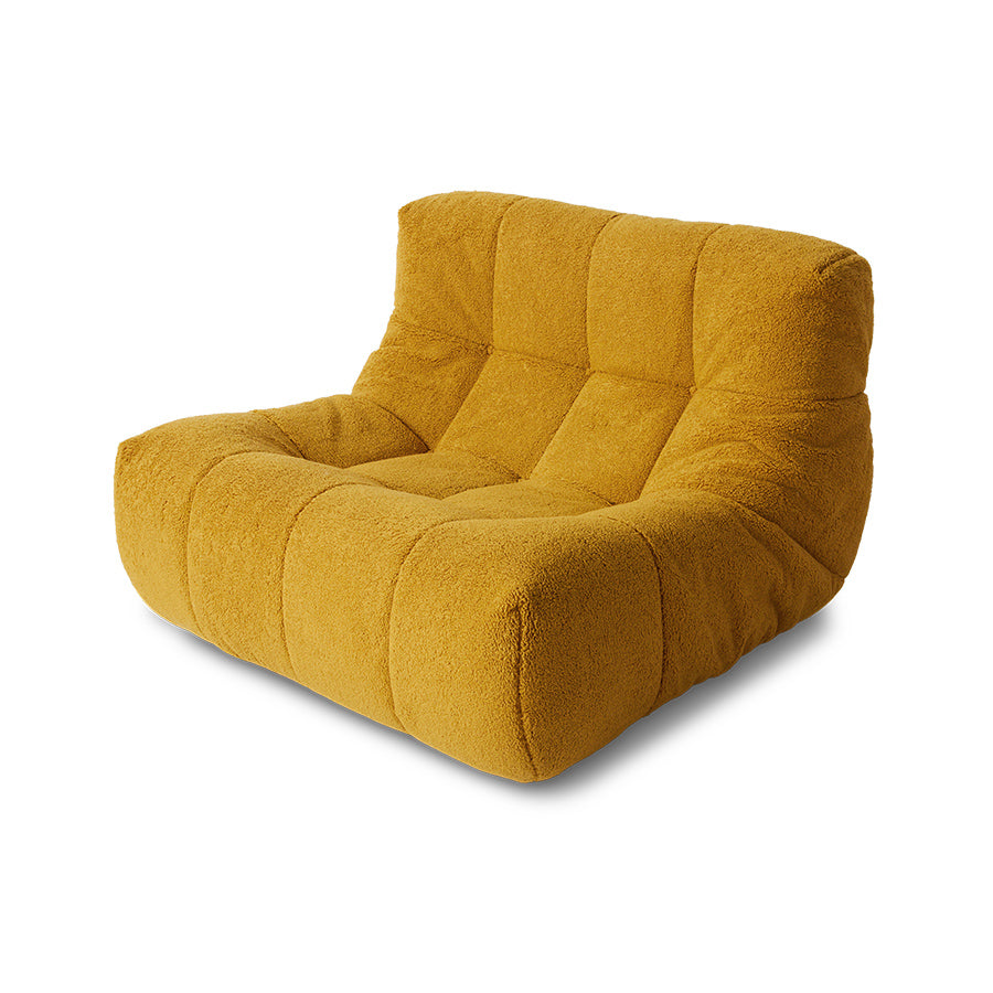 Poltrona Lazy Lounge soffice, ocra