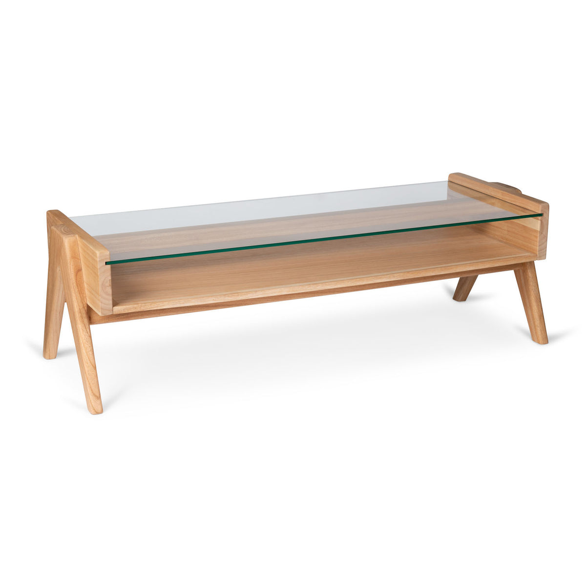 Tavolino in vetro Coffee Table Yvonne - Natural - Pierre Jeanneret Edition